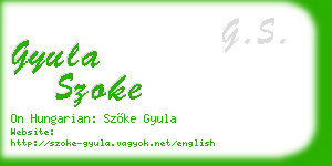 gyula szoke business card